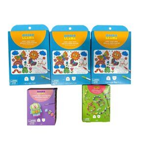 MONDO LLAMA (5PACK) Silicone Dry-Erase Table Mat Coloring Kit, Craft One Word Br